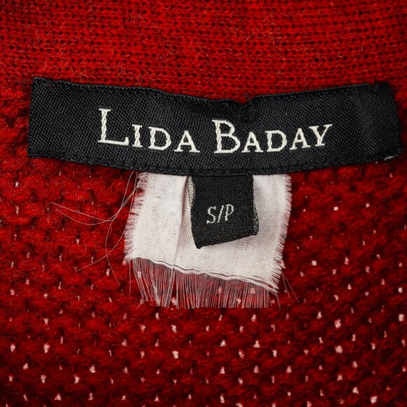 Lida Baday Red Knit Dolman-Sleeve Sweater - Picture 7 of 7